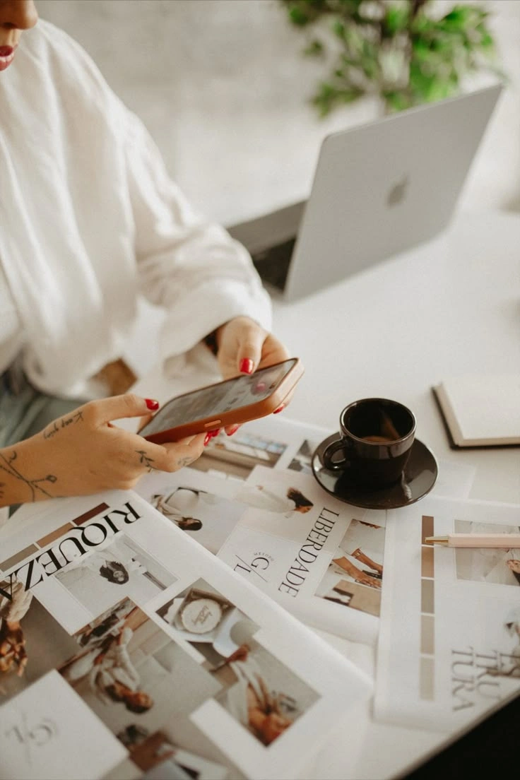 a digital marketer using phone